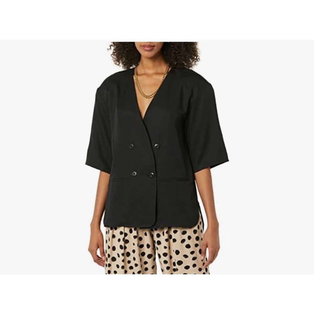 NEW TEREA Women's Brooke Double Breasted Blouse M